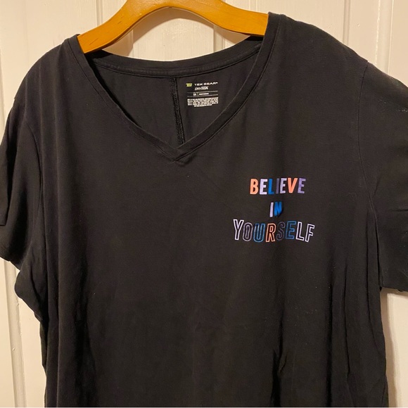 Believe in Yourself V Neck Tee - Picture 2 of 6